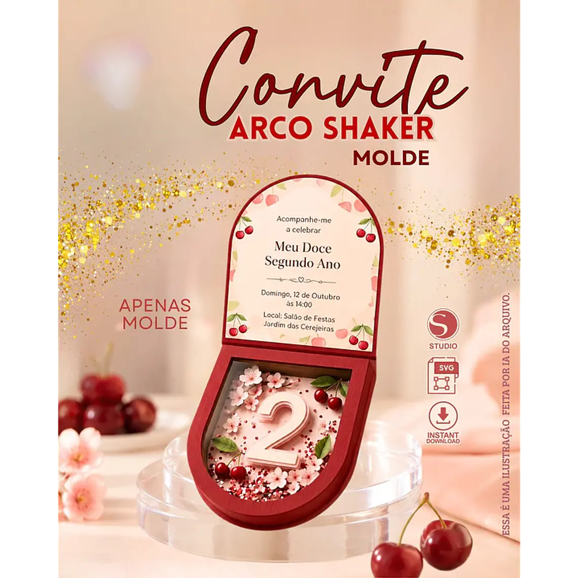 Arquivo Convite Arco Shaker Molde 1