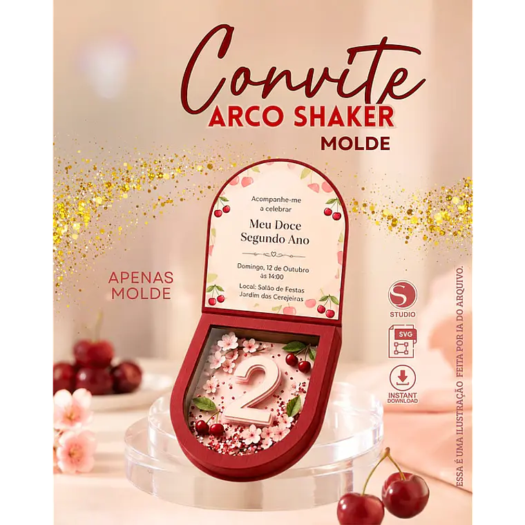 Arquivo Convite Arco Shaker Molde 1