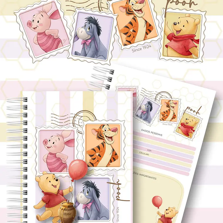 Arquivo 2027 Coleção Encadernação Vintage Urso Pooh 1