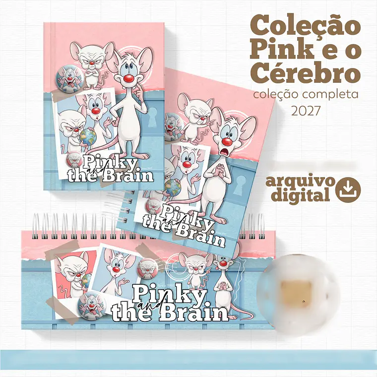 Arquivo 2027 Coleção Encadernação Vintage Pink e O cérebro 1
