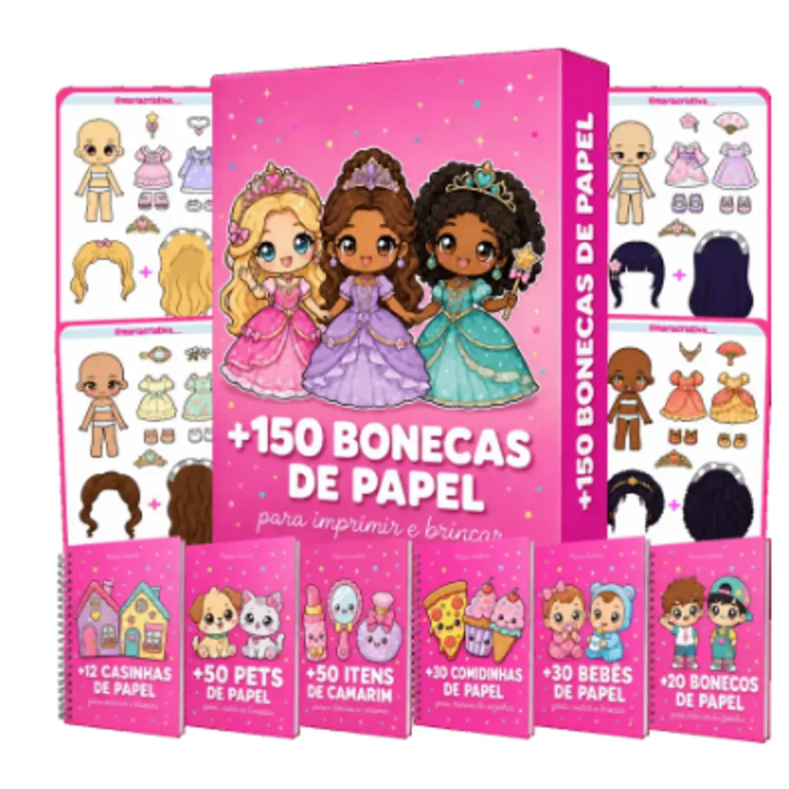 Arquivo Digital  de 150 Paper Dolls  1