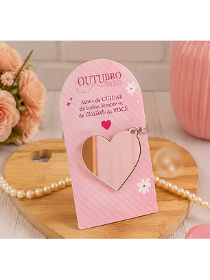 Arquivo Cartão Espelho Chaveiro - Outubro Rosa 
