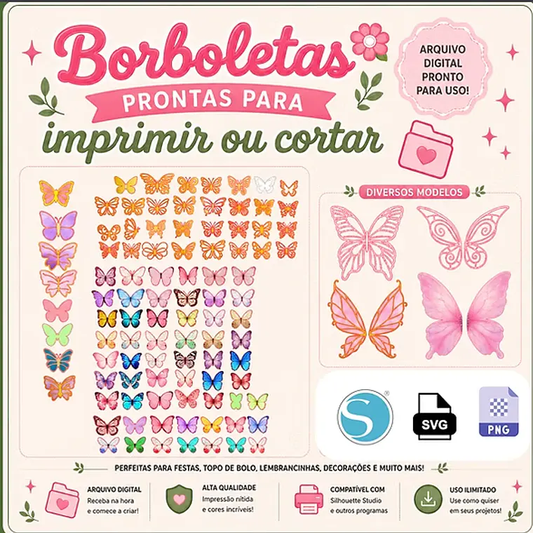 Arquivo de Corte Borboletas 1