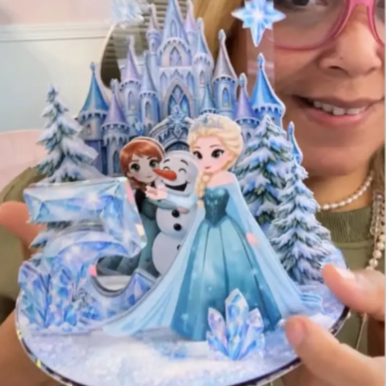 Arquivo Topo de Bolo Cenário Frozen 1