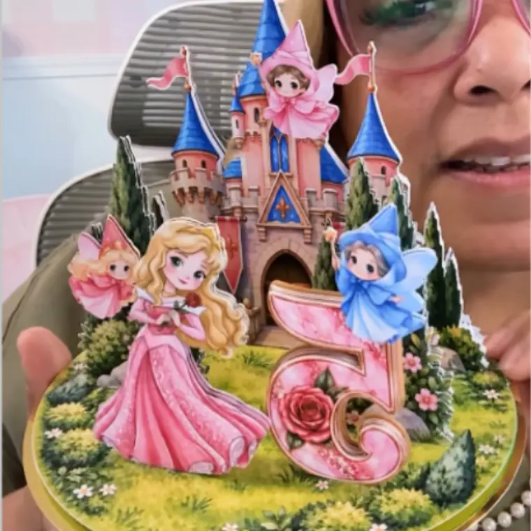 Arquivo Topo de Bolo Cenário Princesa Aurora 1