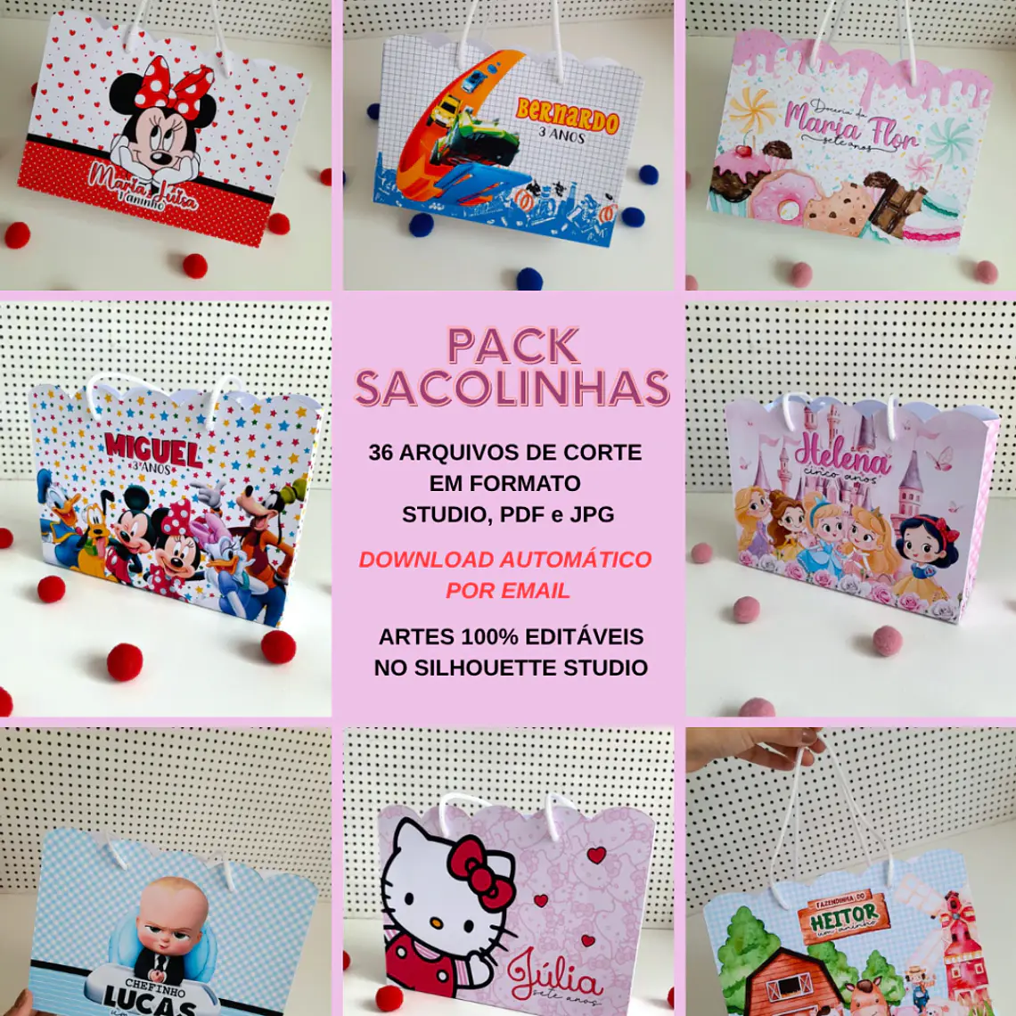 PACK SACOLINHA - 36 TEMAS DISPONÍVEIS 1