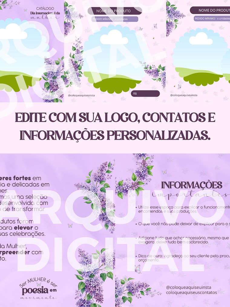 Kit Digital CANVA - Dia Internacional da Mulher - POESIA 6
