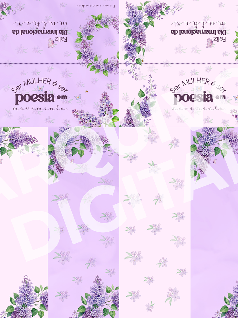 Kit Digital CANVA - Dia Internacional da Mulher - POESIA 7