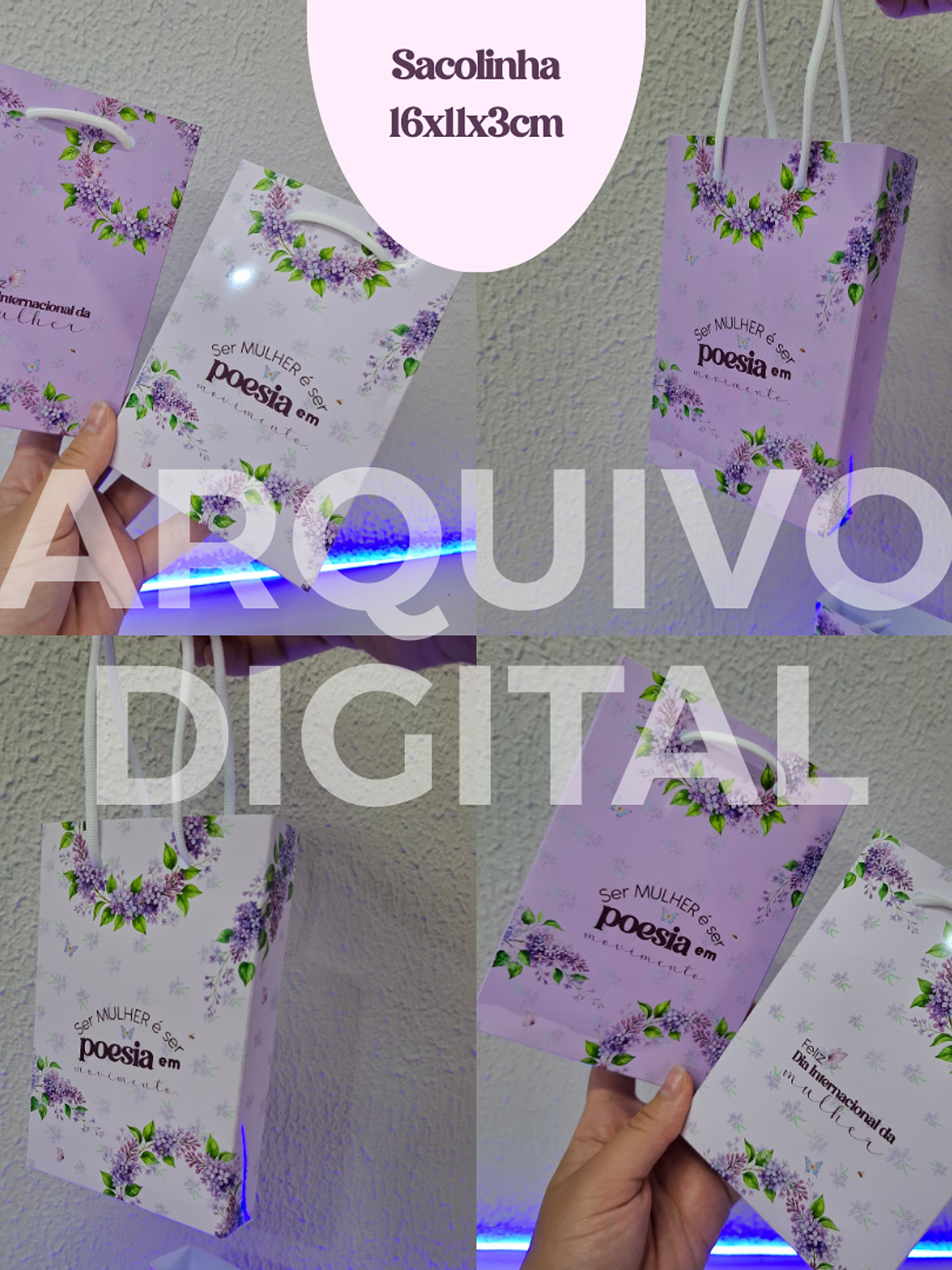 Kit Digital CANVA - Dia Internacional da Mulher - POESIA 11
