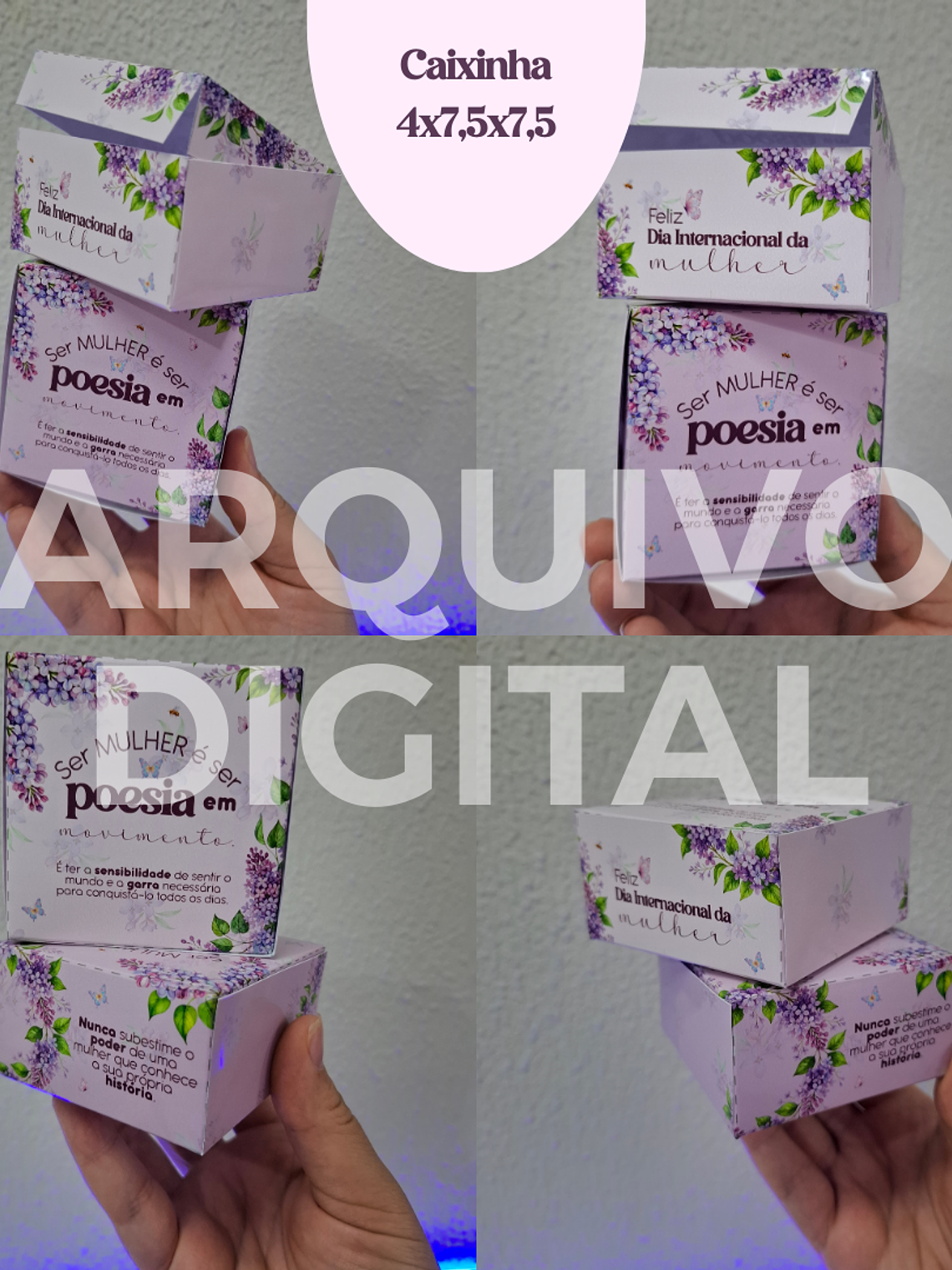 Kit Digital CANVA - Dia Internacional da Mulher - POESIA 12