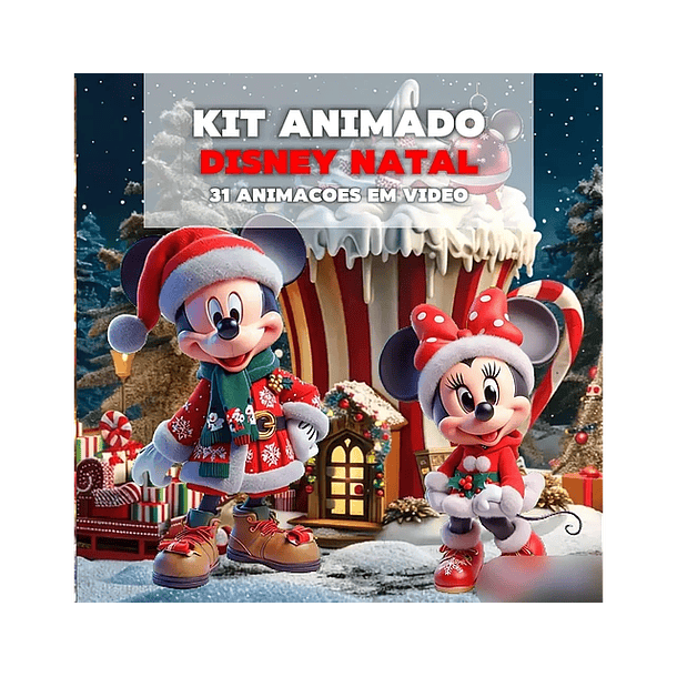 Kit Animado Natal Mickey - ILUSTRADEB