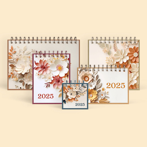 Arquivo Capas Calendários 2025 Coleção Flor de Papel - NILMARA