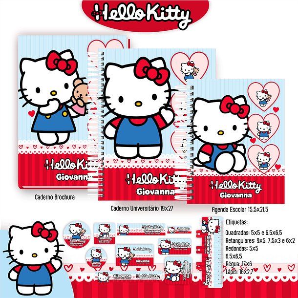 Arquivo Kit Escolar 2025 Hello Kitty - Pamella Vieira 6