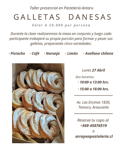Taller presencial de Galletas Danesas