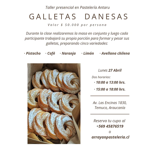 Taller presencial de Galletas Danesas