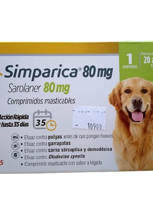 Simparica 20 - 40kg - 1 comprimido masticable