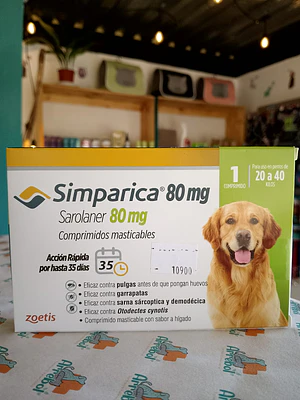 Simparica 20 - 40kg - 1 comprimido masticable