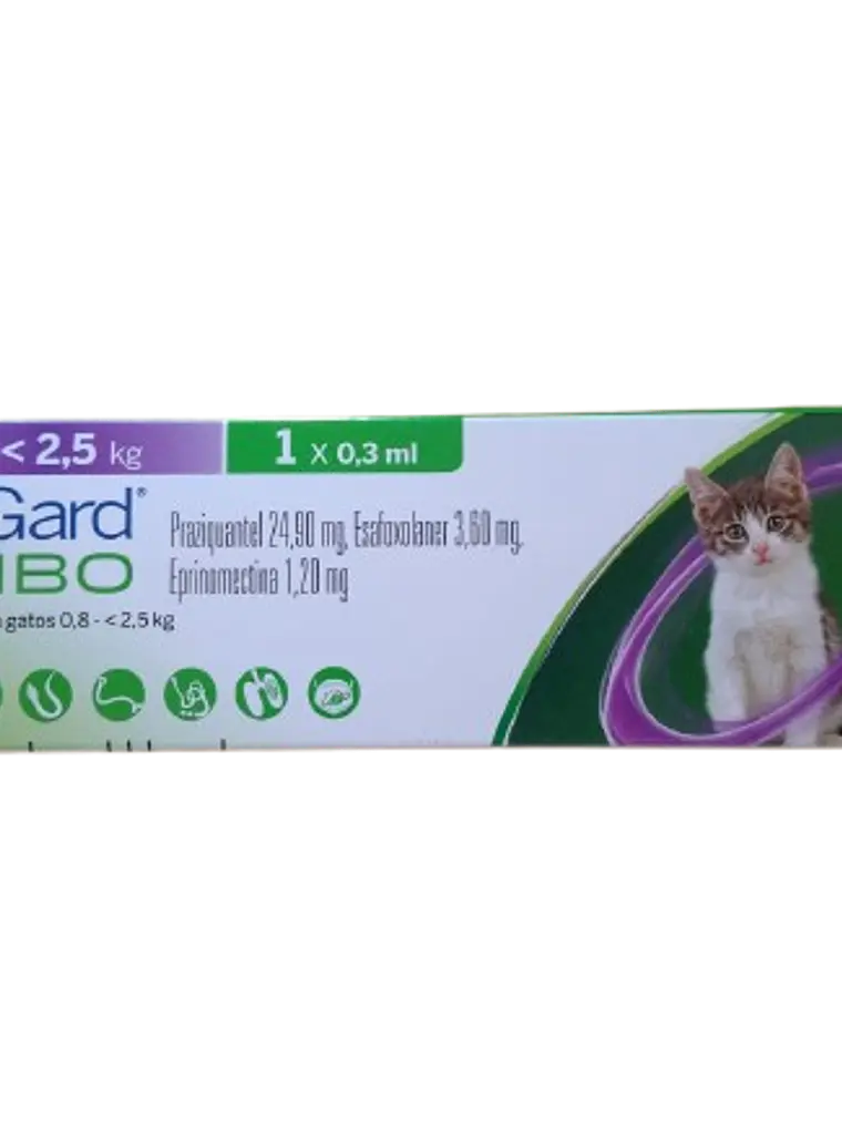 Nexgard combo pipeta para gatos 0.8-<2.5 kg- Antiparasitario  1