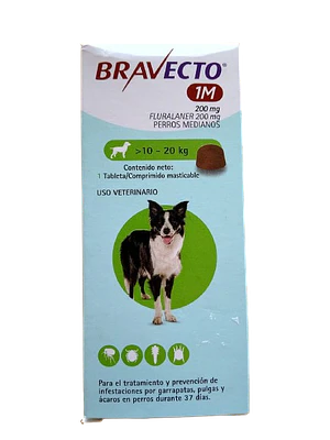 Bravecto >10 - 20 kg - Antiparasitario externo 1 comprimido 