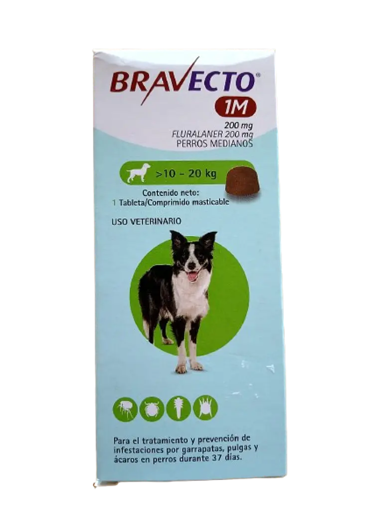 Bravecto >10 - 20 kg - Antiparasitario externo 1 comprimido  1