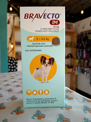 Bravecto 2 - 4.5 kg - Antiparasitario externo 1 comprimido 