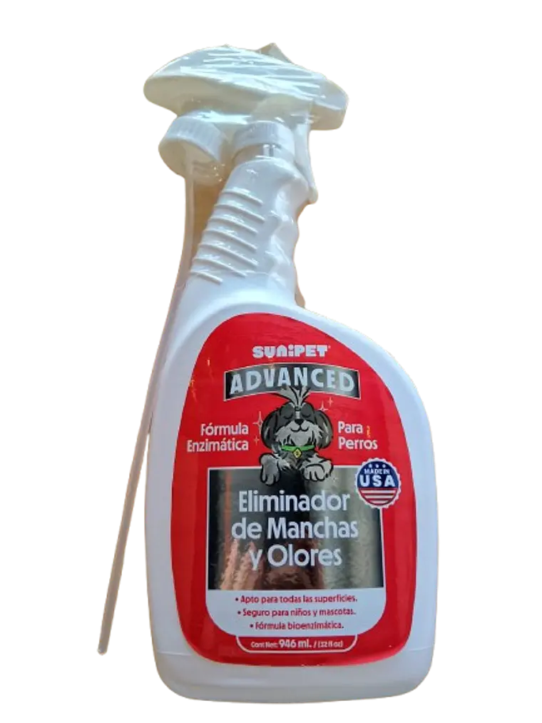 Eliminador de manchas y olores Sunipet advance - Spray 946ml 1