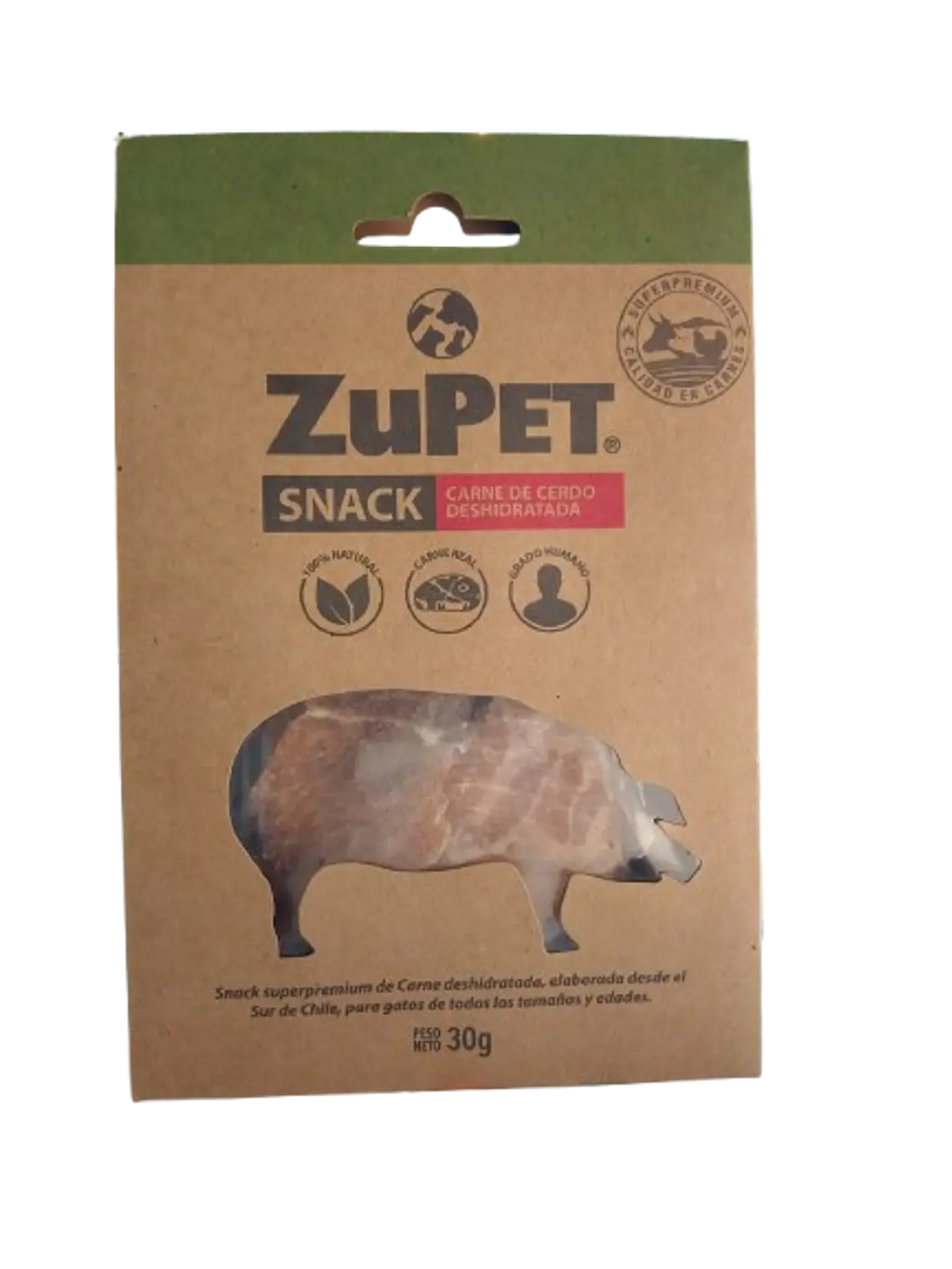 Snack carne de cerdo deshidratada - Zupet 30g 1