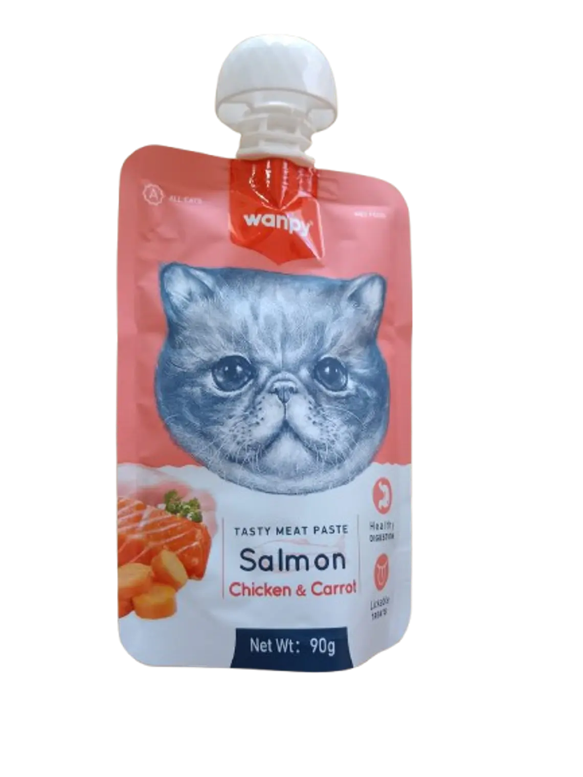 Tasty meat paste Salmon gatos 90g 1