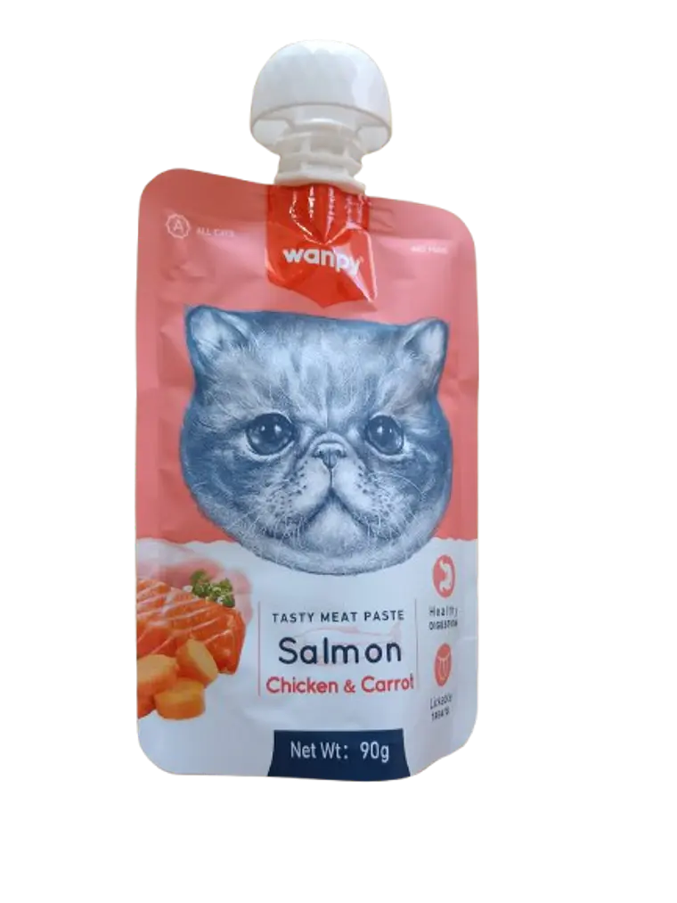 Tasty meat paste Salmon gatos 90g 1