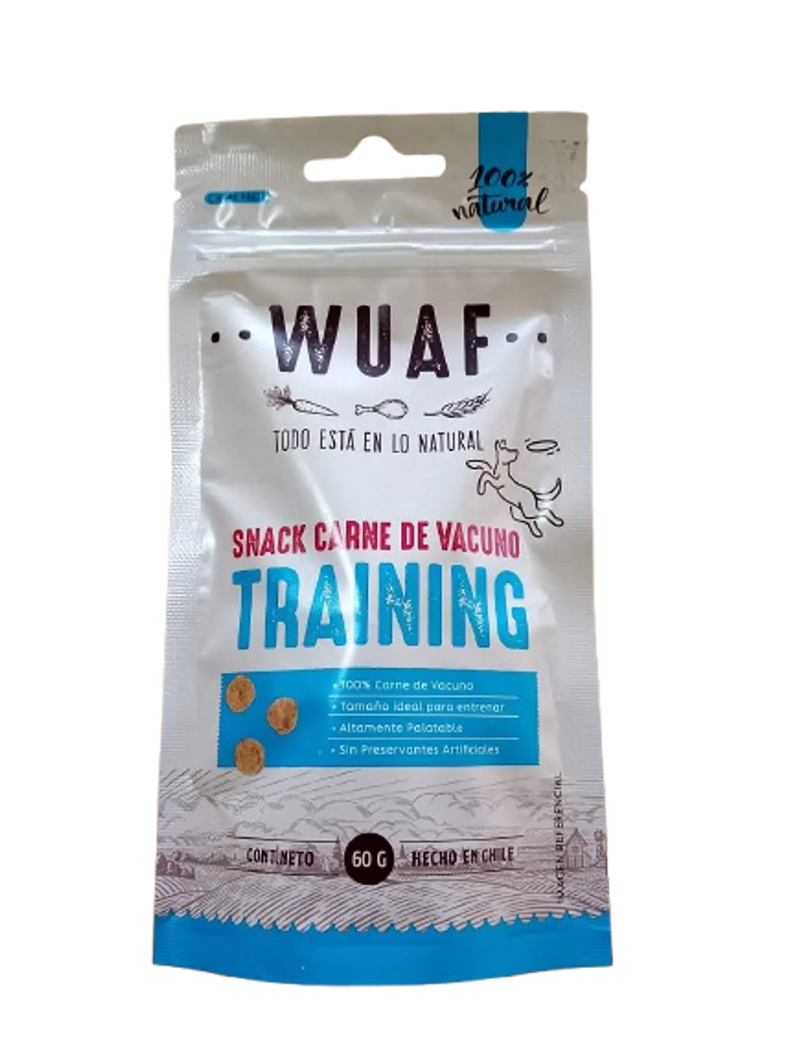 Snack carne de vacuno- Wuaf 60gr 1