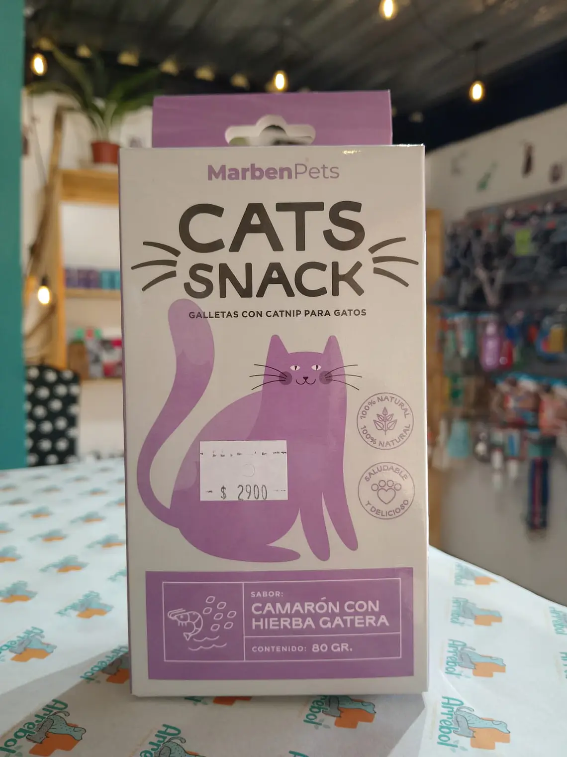 Galletas sabor camarón con catnip  - Cat snack 80gr 2