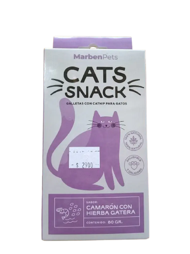 Galletas sabor camarón con catnip  - Cat snack 80gr 1