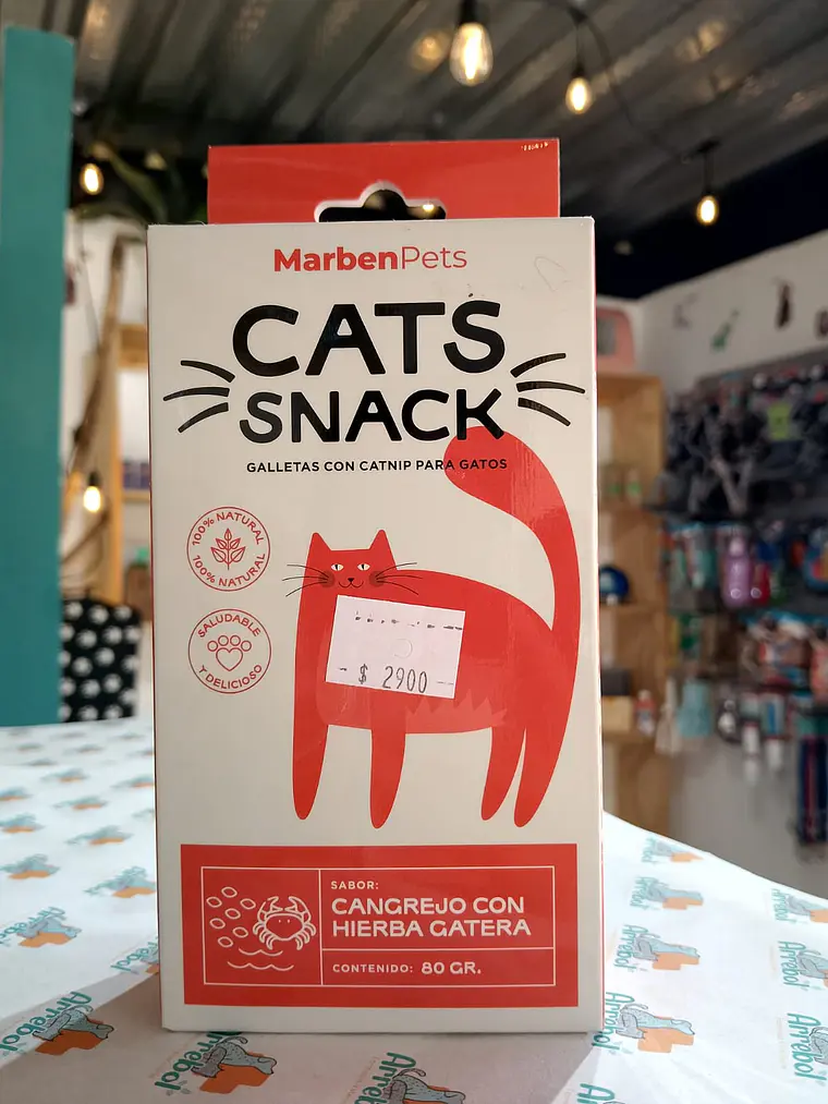 Galletas sabor cangrejo con catnip  - Cat snack 80gr 2