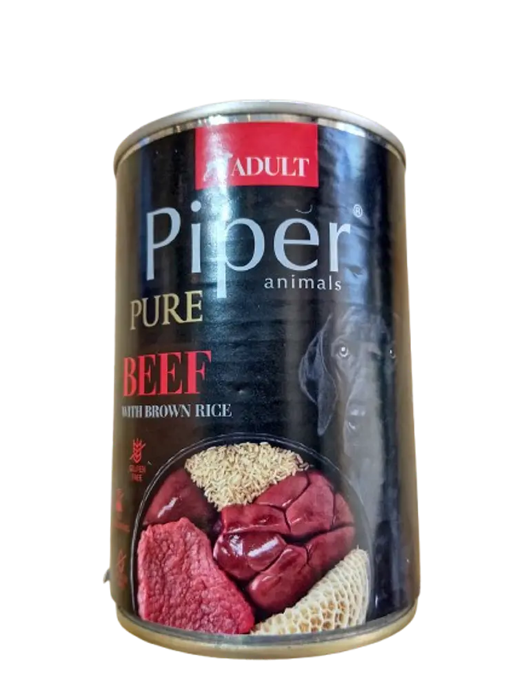 Piper animals PURE Beef With brown rice  400gr 1