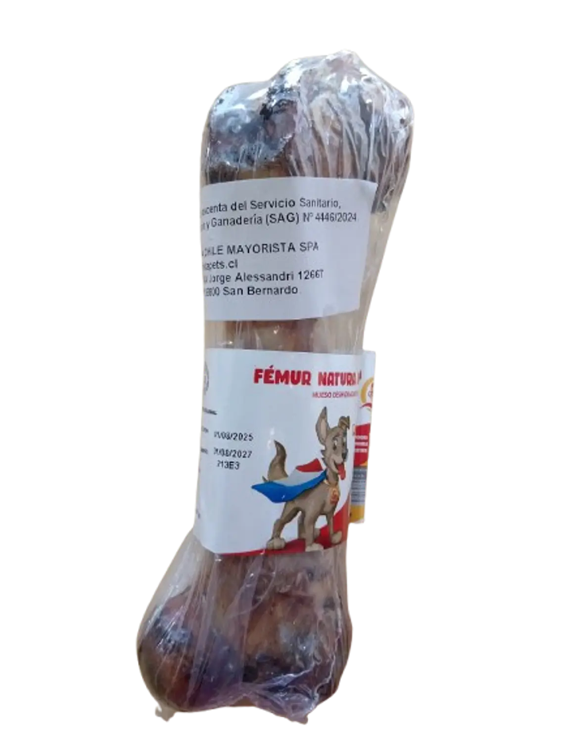 Hueso fémur natural de porcino 234gr - 1 unidad 1