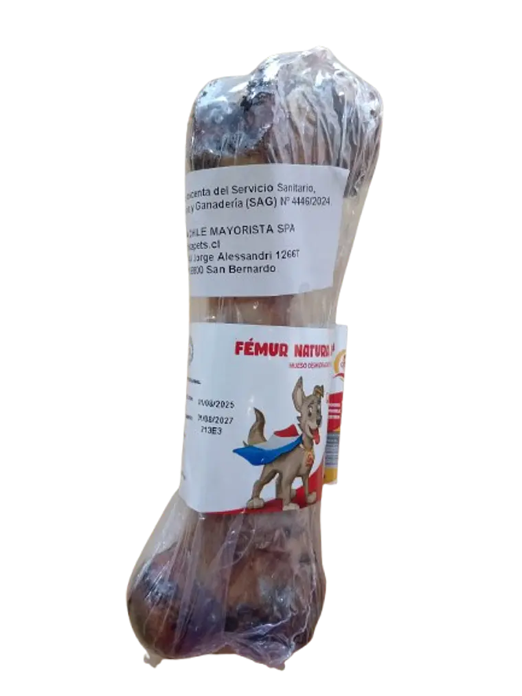 Hueso fémur natural de porcino 234gr - 1 unidad 1