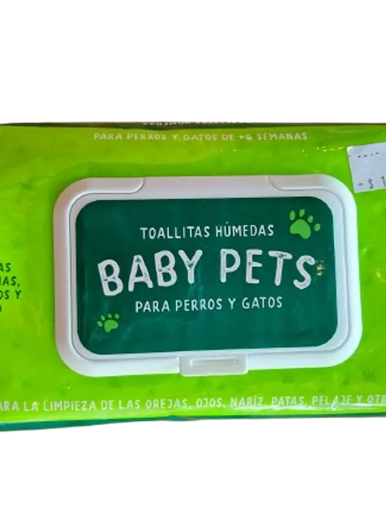 Toallitas húmedas Babypets Gatos y perros - 50 unidades 1