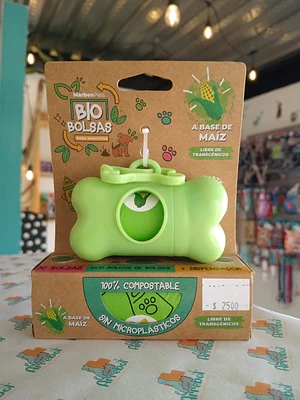 Bio bolsas para mascotas + Dispensador - Caja de 2 rollos