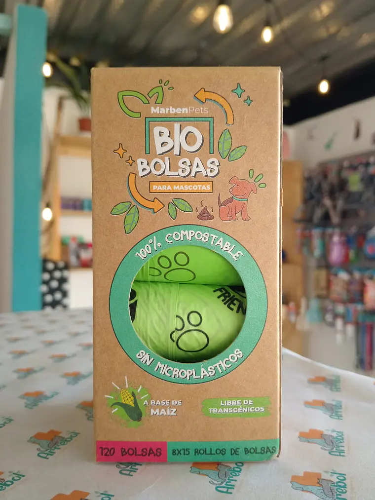 Bio bolsas para mascotas - Caja de 8 rollos 2
