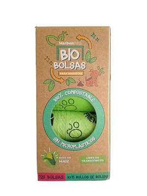 Bio bolsas para mascotas - Caja de 8 rollos