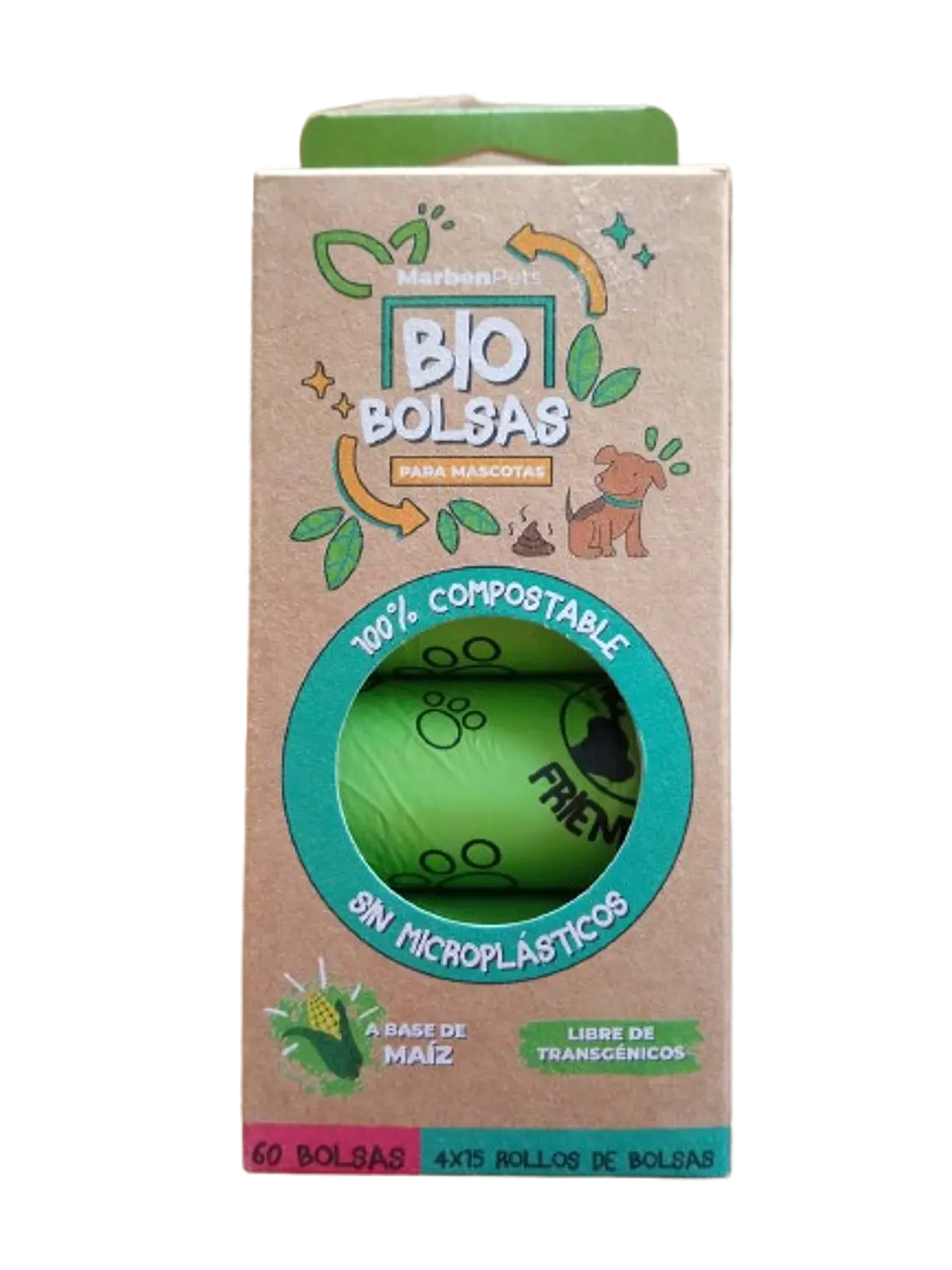 Bio bolsas para mascotas - Caja de 4 rollos 1