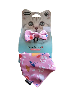 Set Bandana + Corbatín para Gato