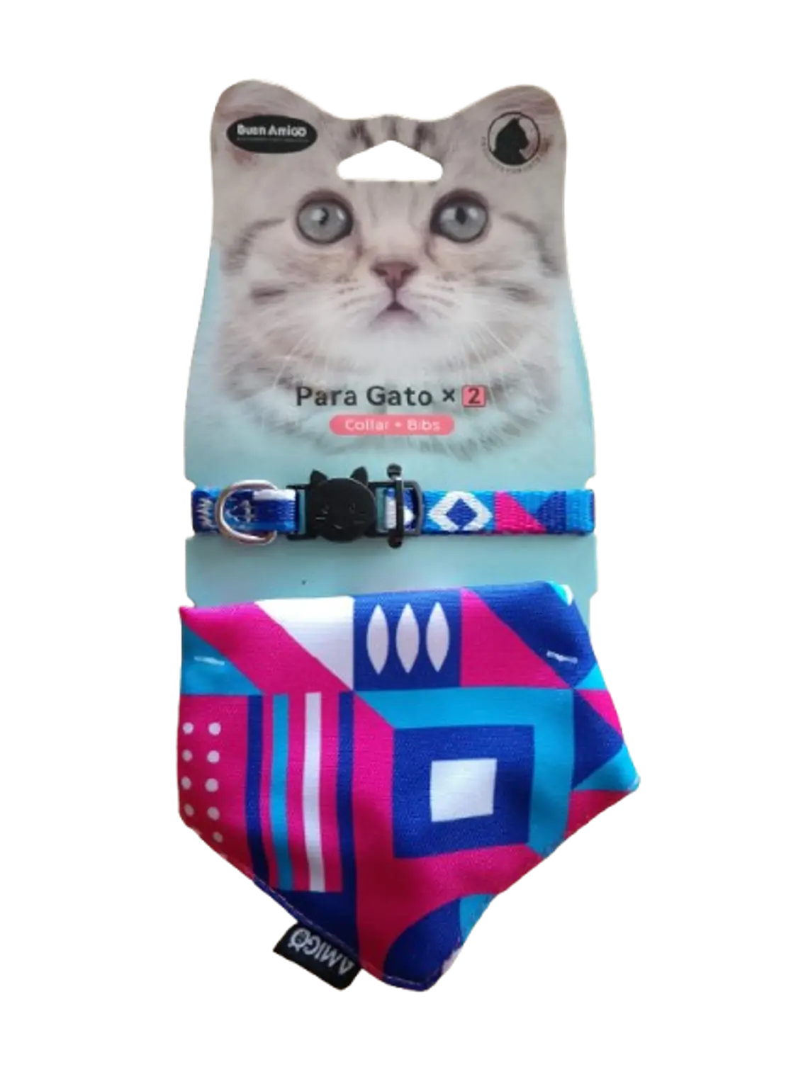 Set Accesorios para Gato : Collar + Bandana 1