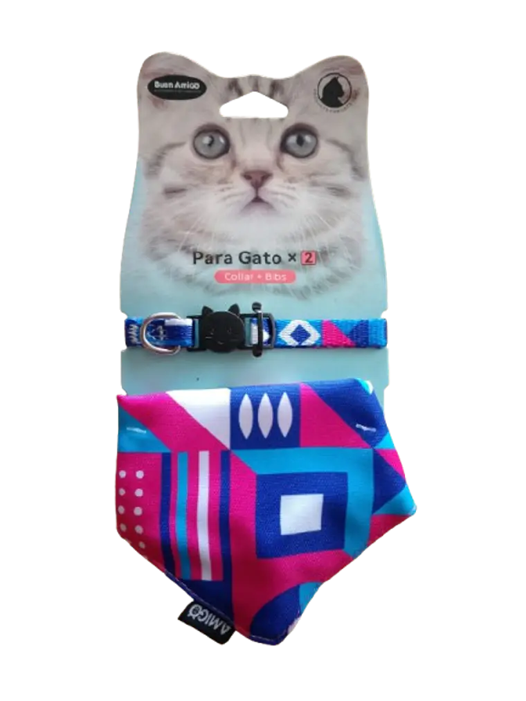 Set Accesorios para Gato : Collar + Bandana 1