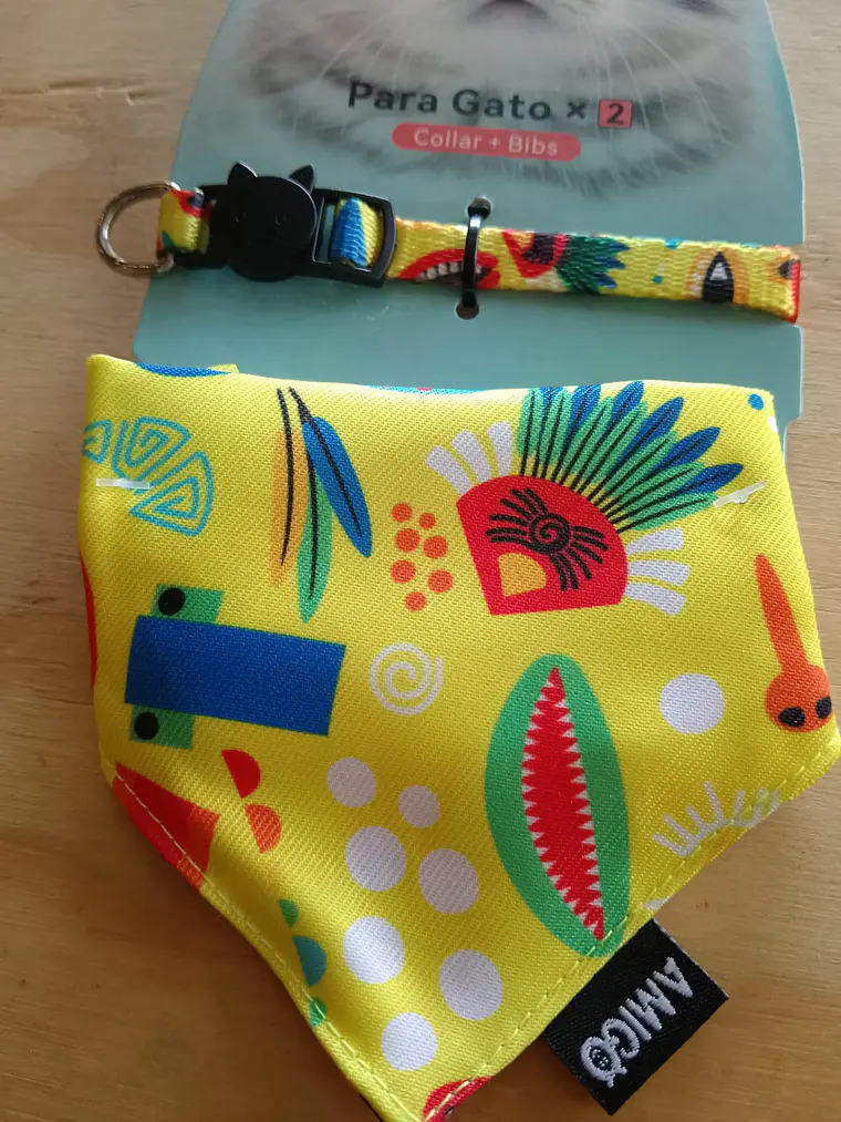 Set Accesorios para Gato : Collar + Bandana 2