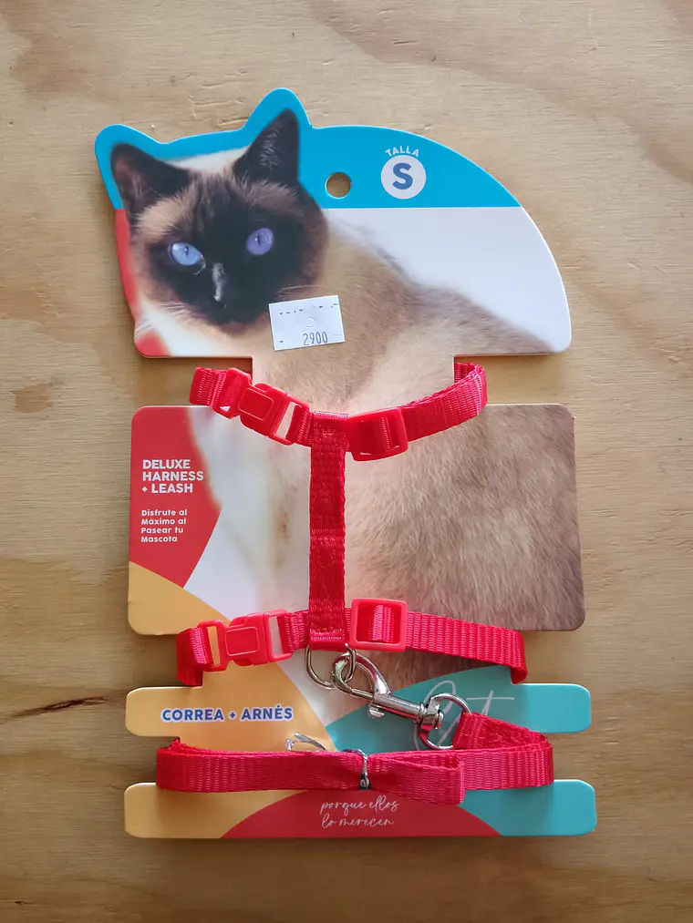 Set Arnés + Correa Ajustable para Gato (Talla S)  2