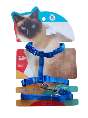 Set Arnés + Correa Ajustable para Gato (Talla S) 