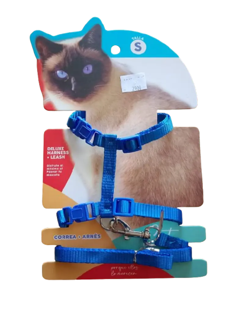 Set Arnés + Correa Ajustable para Gato (Talla S)  1