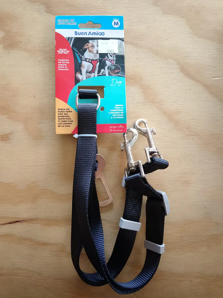 Correa de Auto Doble Deluxe para Perro –  (Talla M) 2