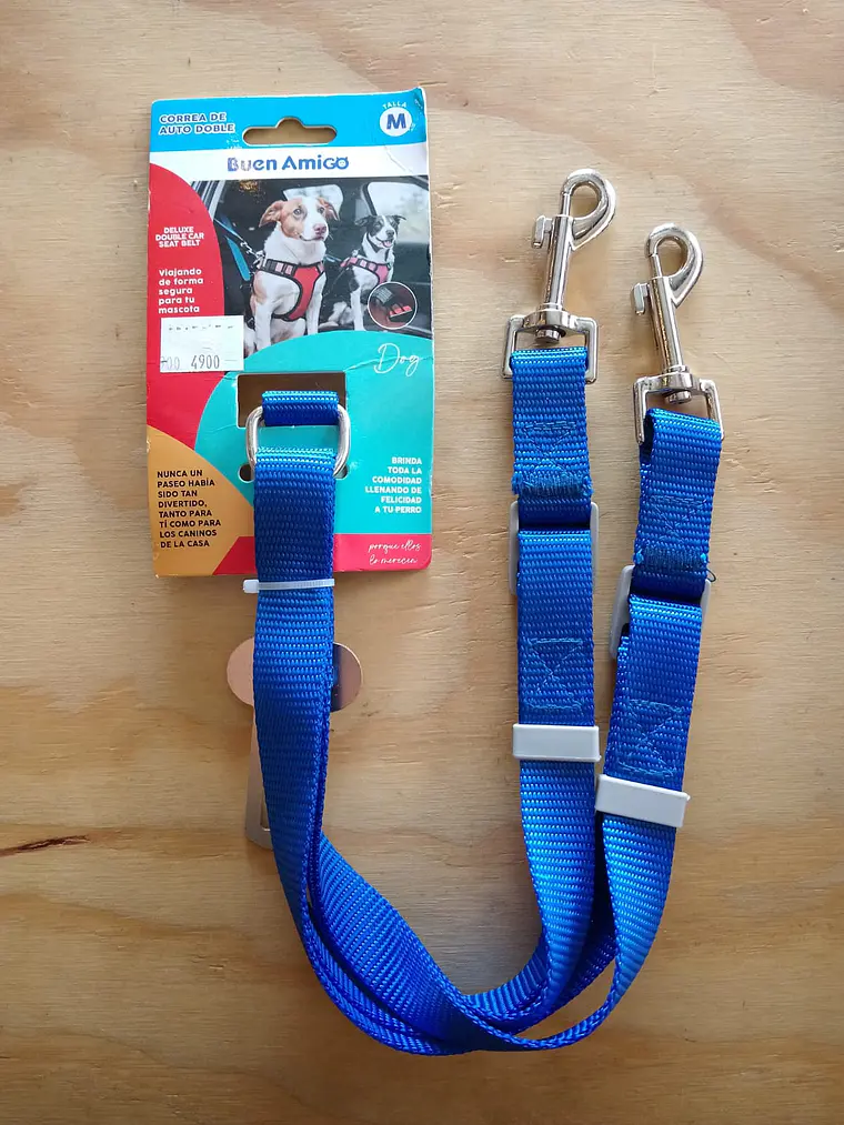 Correa de Auto Doble Deluxe para Perro –  (Talla M) 4